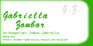 gabriella zombor business card